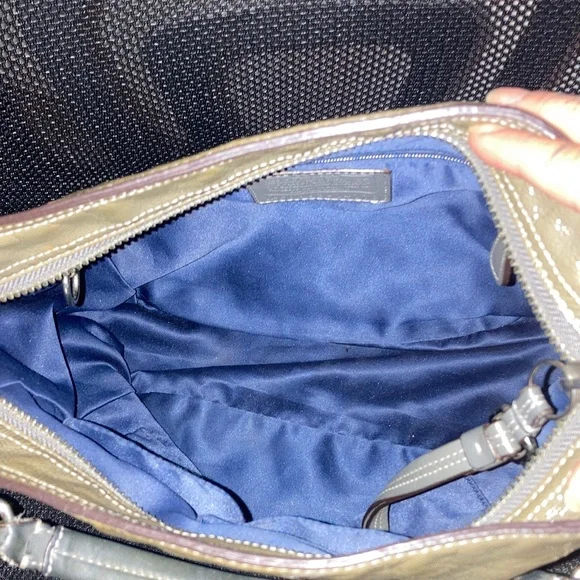 🌹4FER COACH MADISON CALF LEATHER OLIVE GREEN SHINY SATCHEL BAG. 2009 BUNDLE - Picture 10 of 14